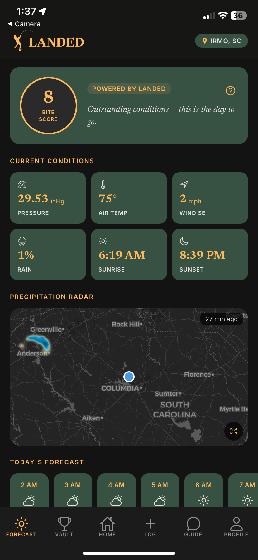 Landed — Forecast